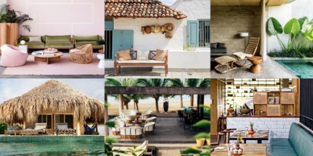 A collage of different images of a beach house AI-generated content may be incorrect.