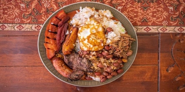 A plate of food on a table AI-generated content may be incorrect.